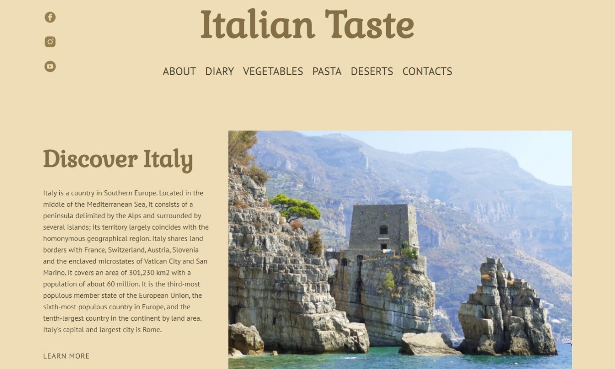 Personal Blog about italian food