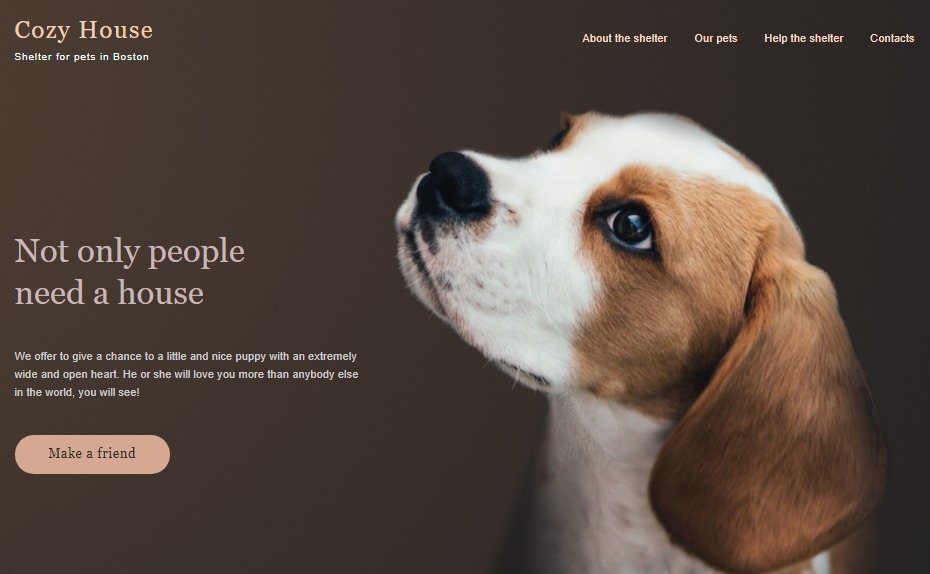 Pet's Shelter Web Site