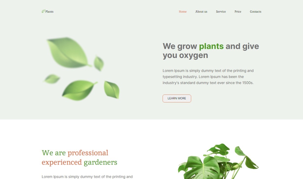 Plants Web Site